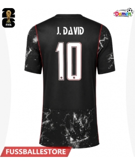 Günstige Kanada Jonathan David #10 Auswärtstrikot Damen WM 2026 Kurzarm